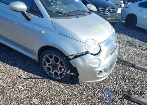 2012 Fiat 500 Sport from USA, damaged, VIN 3C3CFFBR5CT123198